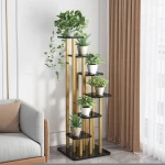Indoor wedding ladder centerpieces gold metal iron steel tall display rack plant flower stand