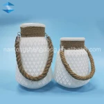 indoor white colored decorative hanging flower pots planters