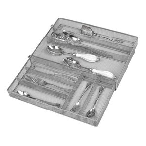 Inno-Crea Expandable Adjustable Kitchen Utensil Metal Mesh Drawer Organizer Cutlery Tray