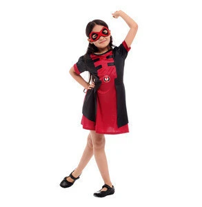 Invincible dark girl wear/Halloween set/Wearing a mask of red and black skirt