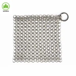 Iron Cookware Pan Pot Cleaner Heavy Duty Household Kitchen Utensil Cleaning Tool (square)