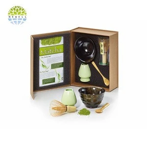 Japanese eco friendly bamboo tea matcha whisk set in box