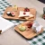 Import Japanese style hotel square round plaid tea tray fruit bread serving tray bamboo sushi dish wholesale from China