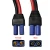 Import JKM EC5 Parallel Battery Connector Cable Dual Extension 2-Female 1-Male 10AWG Silicone Wire O Style for Rc Toys from China