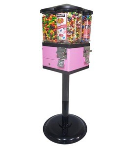 Jstory Vending 4 Head Machine Vending with Coin Mechanism Black Pink