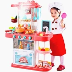 Kid Kitchen Toy Water Spray Tableware Game Kitchen Kitchen Table Set Gift for Kids