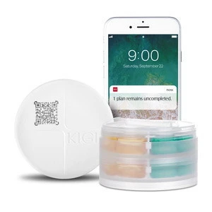 KIGI Smart Designer Pretty Stylish Small Mini Medicine Travel Plastic Round Pill Storage Case