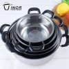 kitchen cooking pot nonstick cookware sets with tempered glass lid