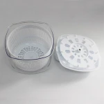 kitchen multi-functional environmental plastic manual fresh fruits and vegetable salad spinner tool with bowl