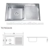 Kitchen Stainless Steel Single Bowl Sink With Drain Board