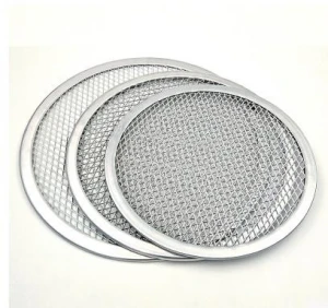 Kitchenware Custom-made kitchen tools round aluminium flat pizza mesh screen with CE certificate