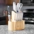 Knife Storage Bamboo Knife Block Kitchen Knife Holder with Machine Washable &amp; BPA Free Flex Rods