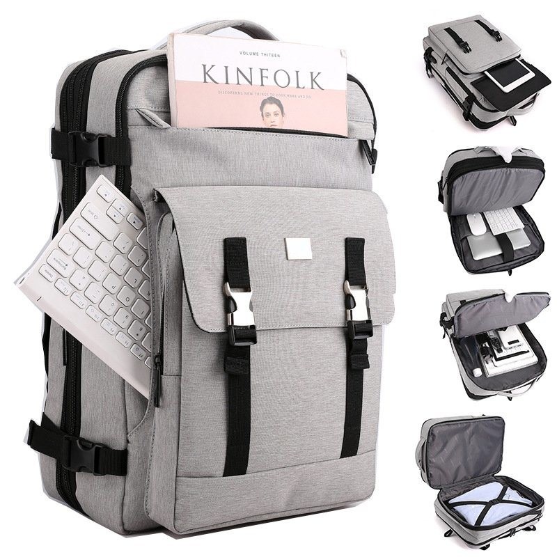 Korean Version Travel and Leisure 20-35L Waterproof Canvas Backpack for Boys and Girls