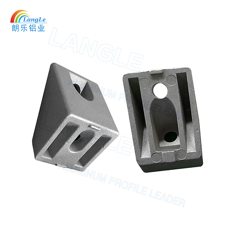 L Shape Good Price Shock Absorber 45 Degree Connector Angle Corner Bracket For aluminum profile