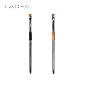 LADES single retractable angled makeup brush high quality custom logo eyebrow brush tool