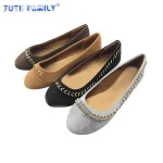 Lady Metallic Decoration Dance Shoes, Metallic Decoration Flats,Metallic Decoration Ballerina