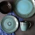 Import Lake Blue Kiln Retro Ceramic Hand-Painted Western Restaurant Tableware Set from China