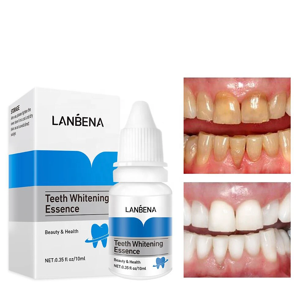 Lanbena Natural Oral Hygiene Cleaning Removes Plaque Stains Dental Smile Teeth Whitening Essence Serum