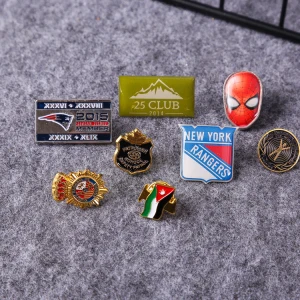 Lapel Badges Labels Wholesale Free Sample Design Custom Logo Metal Hard Enamel Pins for Souvenir