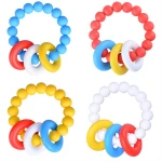 Latest design silicone baby products baby silicone teether beads bracelet