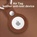 Leather Keychain case for airtags For airtag holder Key Ring Case Protective Cover Loop Holders for Luggage Pet Collar