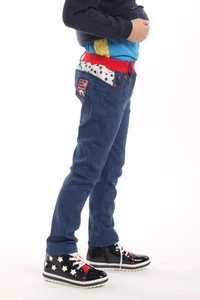 Little children cotton stretch of jeans pants for boys