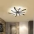 Import Living Bedroom Fixtures Black With Remote Design Modern LED Ceiling Lights from China