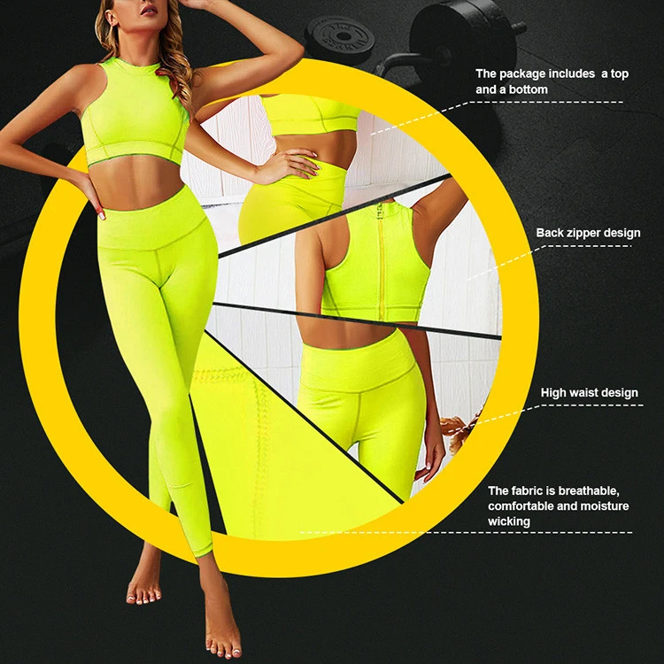 Logo Service 2 Piece Yoga Set Fitness Workout Suit Custom Yoga Set Two Piece Set Women Clothing