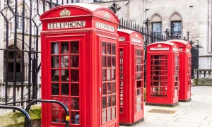 London Phone Booth Style Red Appearance of The European Style Sheet Material Waterproof Anti-Theft