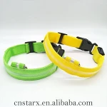 low cost led nylon luminous dog collar pet