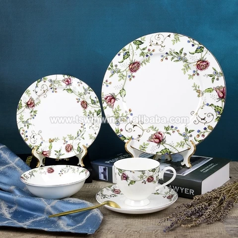 Low price dinnerware set Brand new Glass Custom Sets Bone China Ceramics Dinnerware Tableware