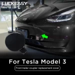 LUCKEASY Car Exterior Modification Accessories For Tesla Model 3-2021 Replacement Cover for Front Tow Hook