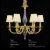 Import luxury blue stone chandelier villa copper fabric lampshade lighting from China