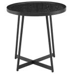 Luxury coffee table set Golden Iron base with Wood top center coffee table