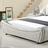 Luxury low headboard white king size soft bed hotel bedroom furniture