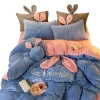 Luxury Winter Extra Warm Home Hotel Textile Velvet Fleece Flannel Duvet Cover Bed Sheet Bedding Set