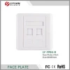 LY-FP06-B  Standard 2 port RJ45 RJ11 network faceplate