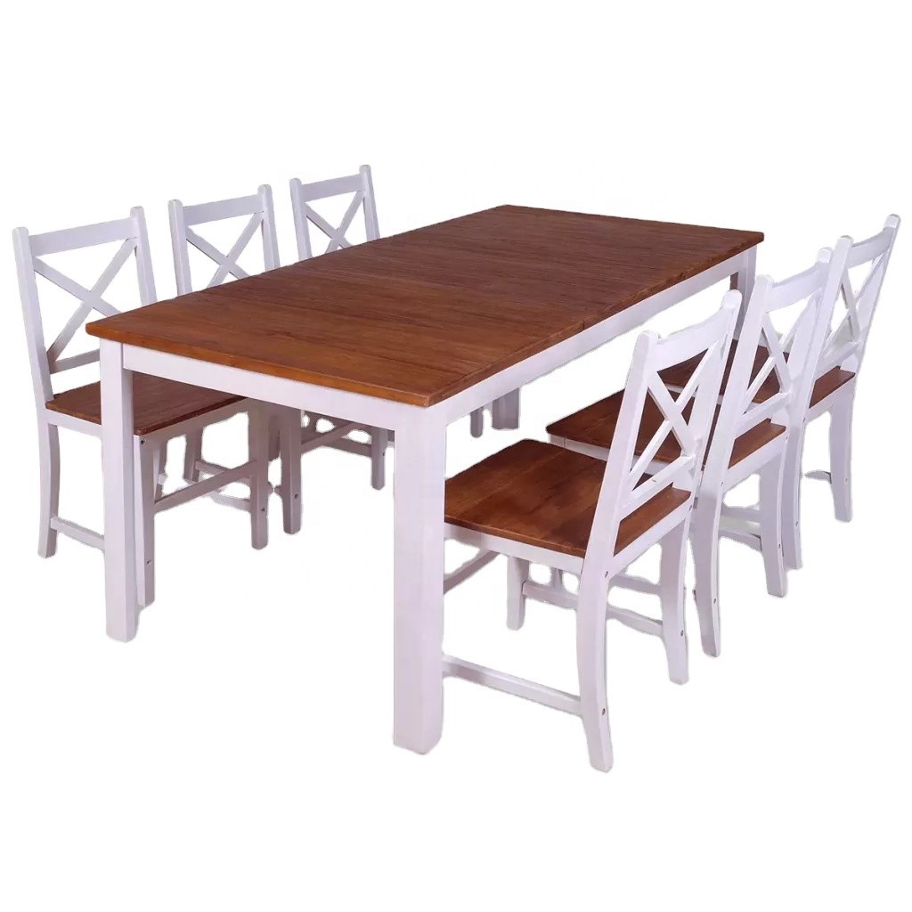 M2403-S simple design home furniture solid wood Dining Table set high end wooden rectangular dinning table set