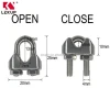 M4 Stainless Steel Wire Rope Cable Clip Clamp for 1/8 - 3/16 Wire Rope Cable