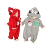 Made in china organic cotton winter animal hooded thick baby clothes