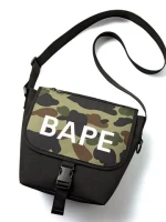 Magazine Appendix Bag BAPEE Ape Camouflage Print Cover Shell Shaped Diagonal Buckle Tote Bag Unisex Waterproof Messenger Bag