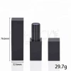 Magnetic romantic beauty matte lipstick tube container black cosmetic case packaging