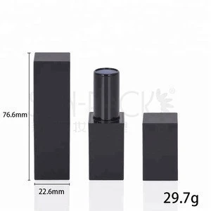 Magnetic romantic beauty matte lipstick tube container black cosmetic case packaging