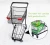 Import Manufacturer hot sale supermarket rolling 2-tier shopping trolley cart with plastic basket from China