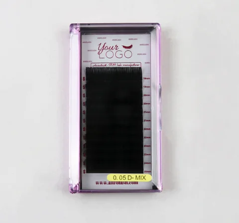 matte black cashmere lash extensions volume lashes trays private label cashmere lash tray custom