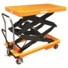 mechanical small  hydraulic lift table tables 1 ton 2 ton/ hand crank hydraulic lifting table trolley