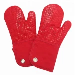 Meita Home Wholesale Funny Bear Custom Cotton silicone Heat Resistant Kitchen Silicone Bbq Oven Mitts