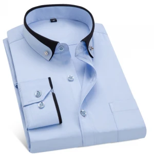 Men Fashion Casual Long Sleeved Printed shirt Slim Fit Male Social Business Dress Shirt Brand Men Clothing Soft fabric 0617