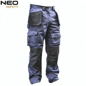 Mens Cargo Combat Work Wear Trousers With Knee Pad Pockets