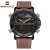Mens Dual Movement Watches Luxury Brand Men Leather Sports Watches NAVIFORCE 9134 Men&#x27;s Quartz LED Digital Clock Military